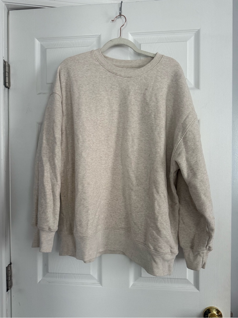 American Eagle Crewneck Sweatshirt in Light Beige